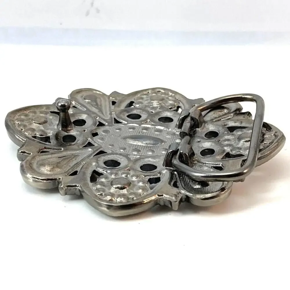 Belt Buckle Women Unisex‎ Midcentury Rhinestones Sparkling Goth Art Deco
